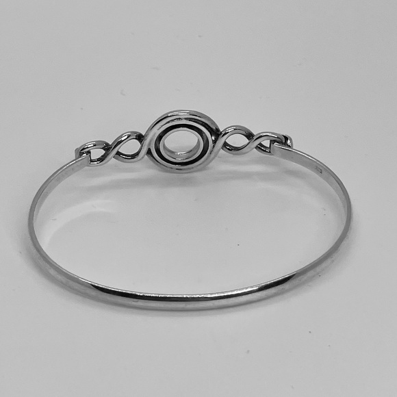 925 Sterling Silver Infinity Design Pinch Bracelet Bangle Fits Kameleon Jewelpop - Picture 5 of 12